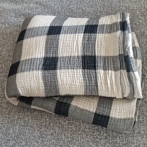 H&M Cotton Muslin Bedspread - 71" x 98", Gingham